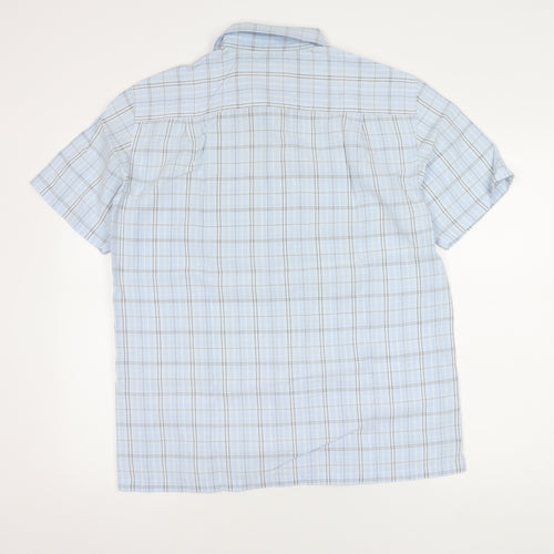 Marks and Spencer Men's Blue Check Casual Shirt M