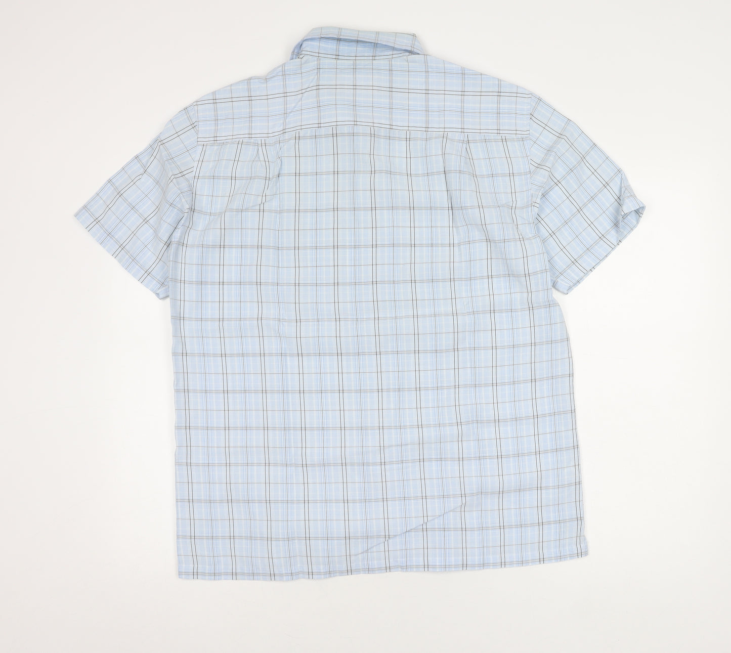 Marks and Spencer Men's Blue Check Casual Shirt M