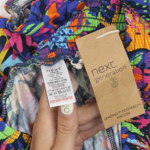 Next Girls Multicoloured Floral Shorts, 15 Years, Casual Summer