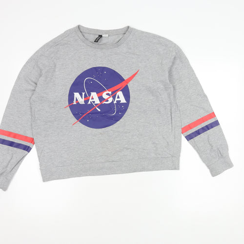 H&M Grey NASA Crew Neck T-Shirt Size 12