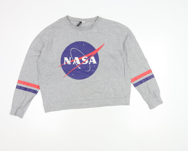 H&M Grey NASA Crew Neck T-Shirt Size 12