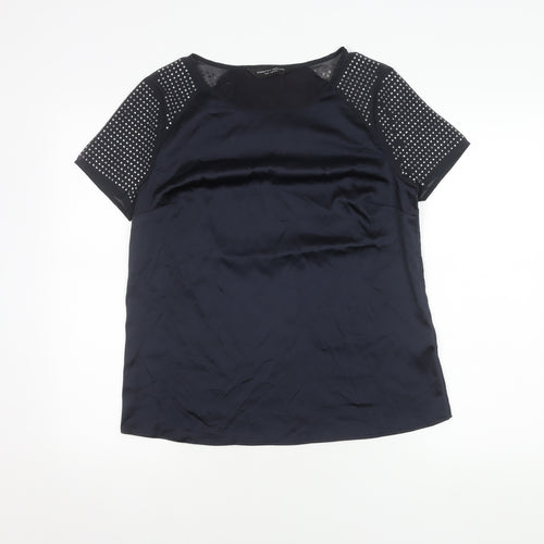 Dorothy Perkins Women's Black Studded Top Size 12