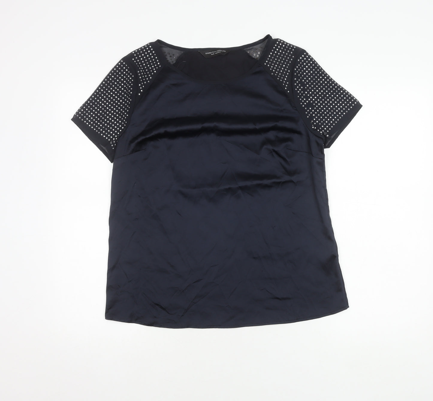 Dorothy Perkins Women's Black Studded Top Size 12