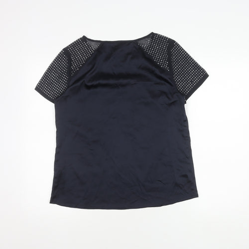 Dorothy Perkins Women's Black Studded Top Size 12