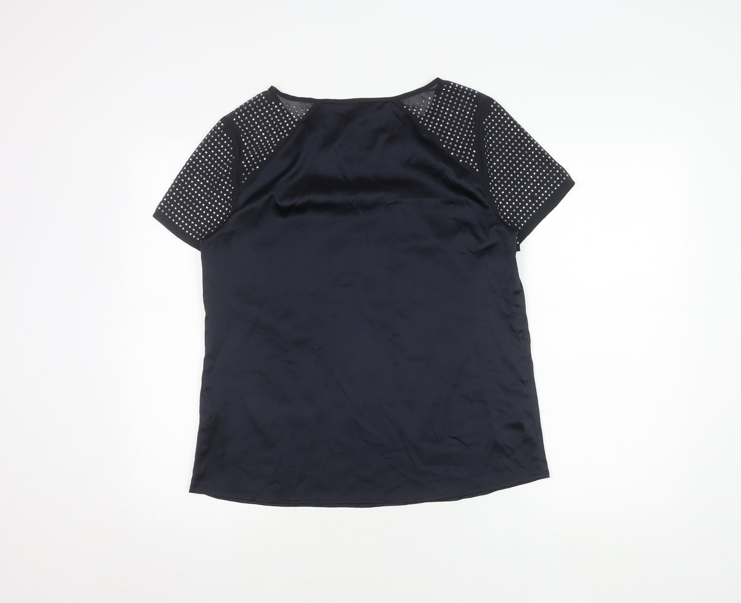 Dorothy Perkins Women's Black Studded Top Size 12