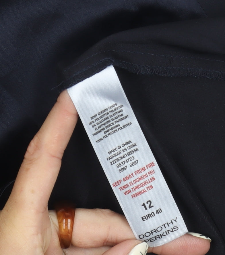 Dorothy Perkins Women's Black Studded Top Size 12