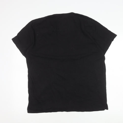 French Connection Men's Black T-Shirt 2XL Short Sleeve