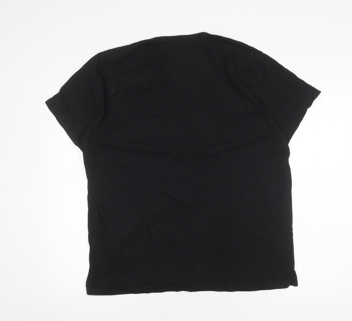 French Connection Men's Black T-Shirt 2XL Short Sleeve