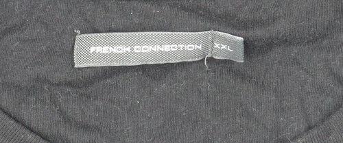 French Connection Men's Black T-Shirt 2XL Short Sleeve