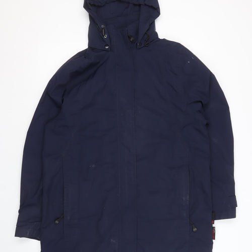 Skila Men's Blue Hooded Parka Jacket, Size 38