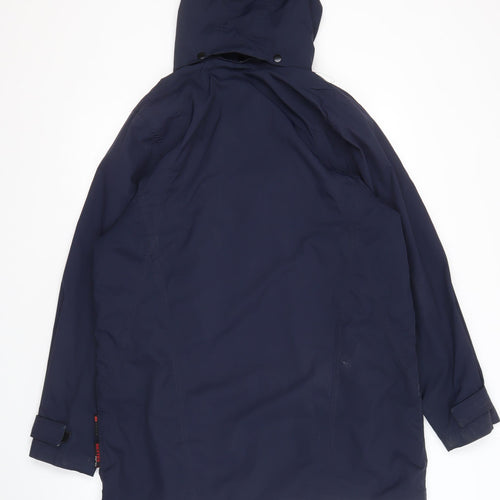 Skila Men's Blue Hooded Parka Jacket, Size 38