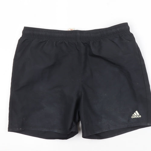 Adidas Black Unisex Kids Athletic Shorts 13-14 Years