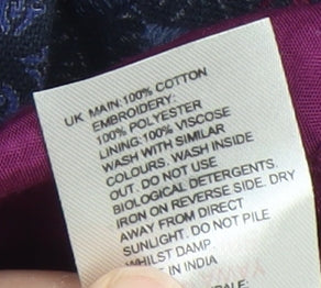 White Stuff Women's Blue Geometric Skirt, Size 8