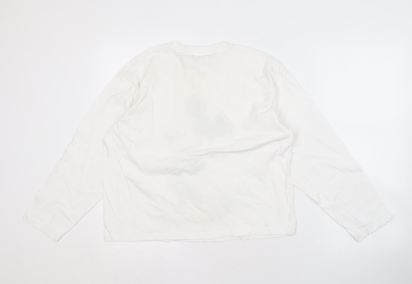 Disney White Mickey Mouse Long Sleeve T-Shirt M Unisex