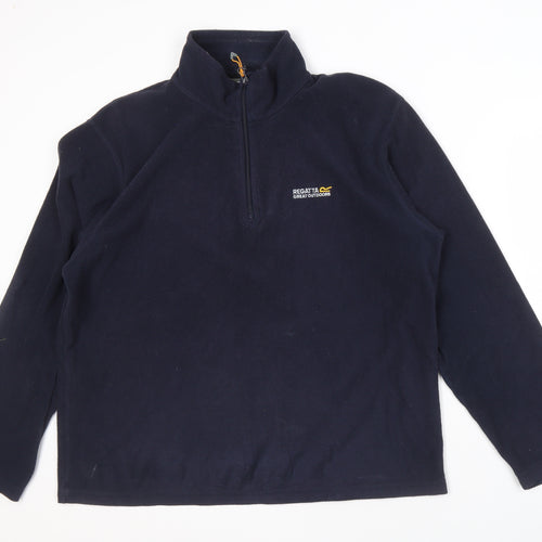 Regatta Men's Black Sweatshirt L 1/4 Zip Fleece