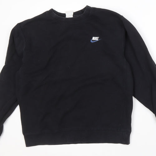 Nike Men's Black Logo Sweatshirt, Size S