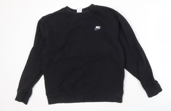 Nike Men's Black Logo Sweatshirt, Size S