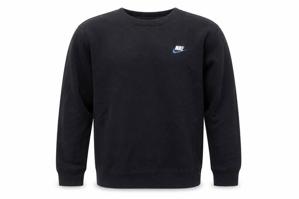 Front view of Nike Men's Black Logo Sweatshirt, size S