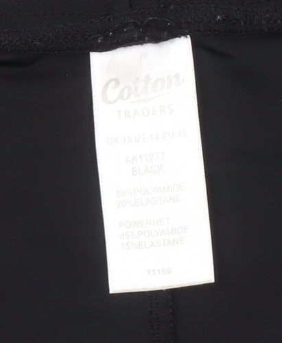 Cotton Traders Women's Black Activewear Shorts, Size 18
