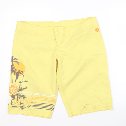 Animal Boys Yellow Hawaiian Shorts, Size 12
