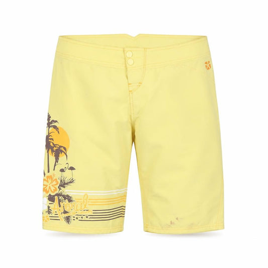 Animal Boys Yellow Hawaiian Shorts, Size 12