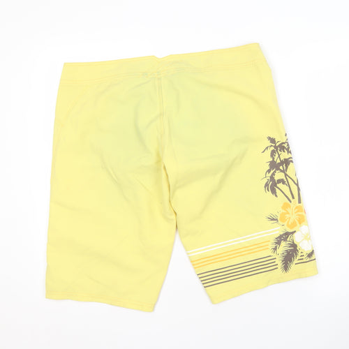 Animal Boys Yellow Hawaiian Shorts, Size 12