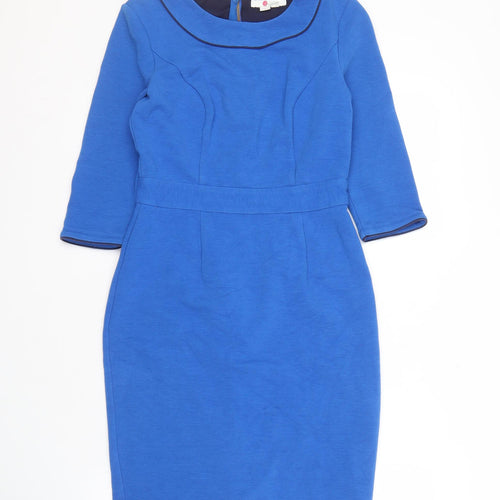 Boden Women's Blue Sheath Dress, Size 8, Knee Length