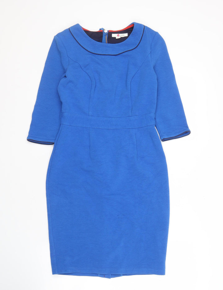 Boden Women's Blue Sheath Dress, Size 8, Knee Length