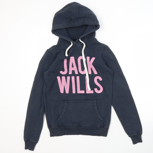 Jack Wills Women's Blue Pullover Hoodie, Size 8