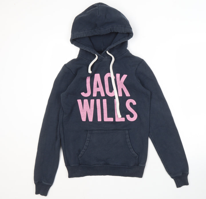 Jack Wills Women's Blue Pullover Hoodie, Size 8