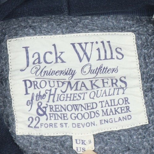 Jack Wills Women's Blue Pullover Hoodie, Size 8