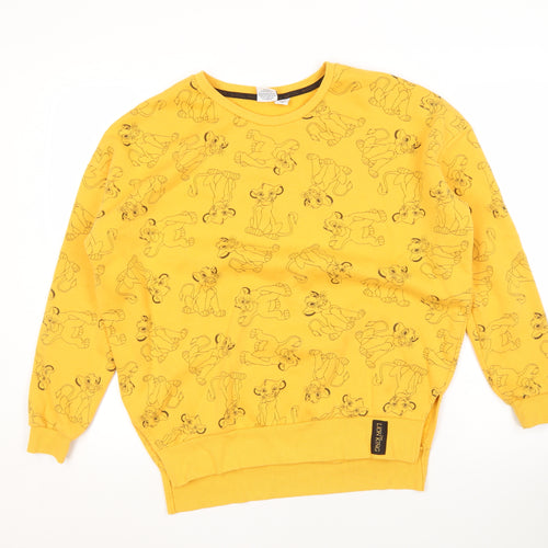 Disney Women's Yellow Lion King XS Pullover Sweatshirt