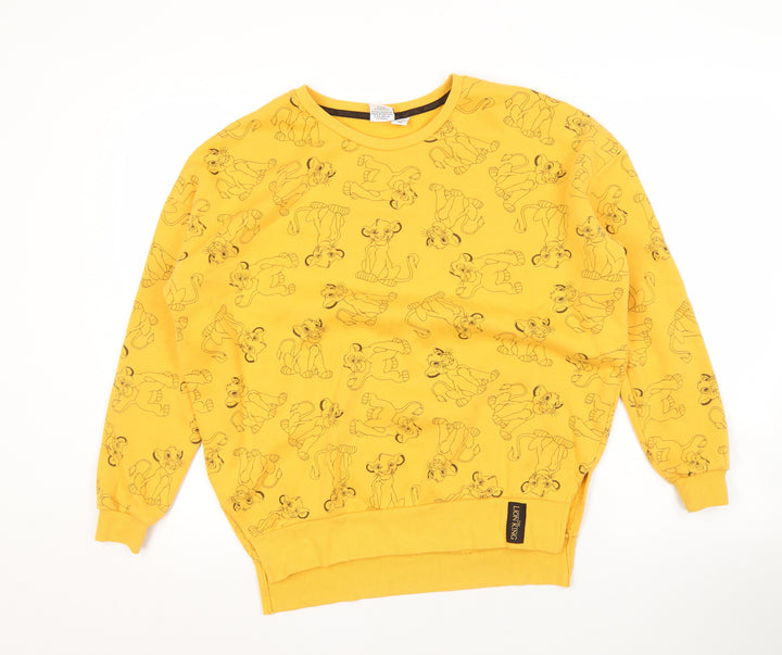 Disney Women's Yellow Lion King XS Pullover Sweatshirt