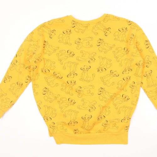 Disney Women's Yellow Lion King XS Pullover Sweatshirt