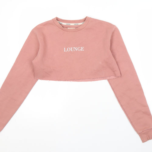 Lounge Apparel Pink XS Women's Cropped Sweatshirt