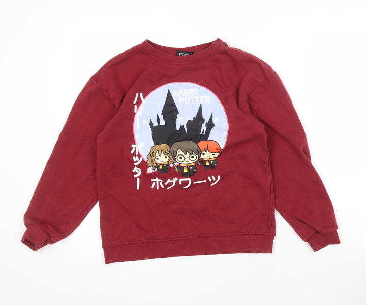 Harry Potter Boys Red Crew Neck Pullover Sweatshirt 11-12 Years