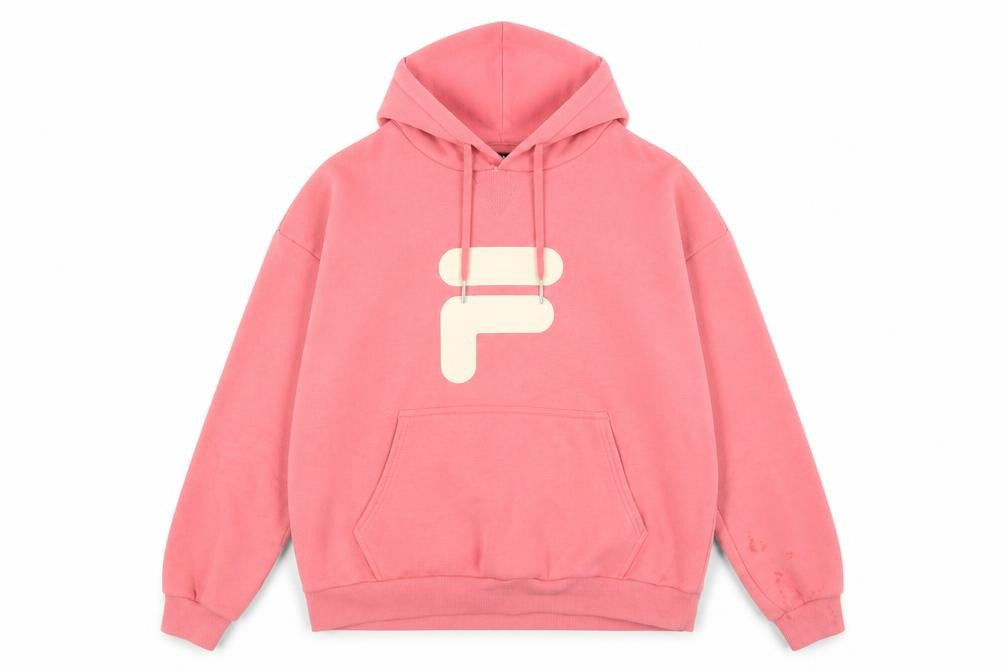 Front view of Fila Women's Pink Hoodie XS