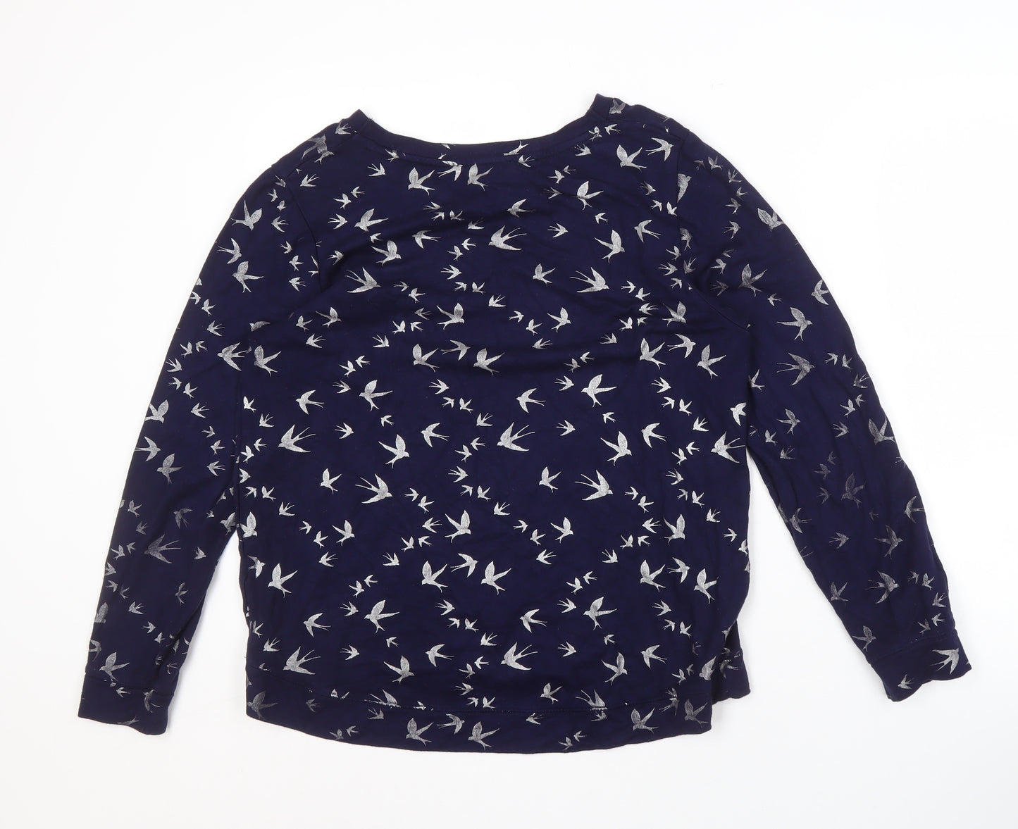 Oasis Women's Blue Crew Neck Animal Print Sweatshirt M