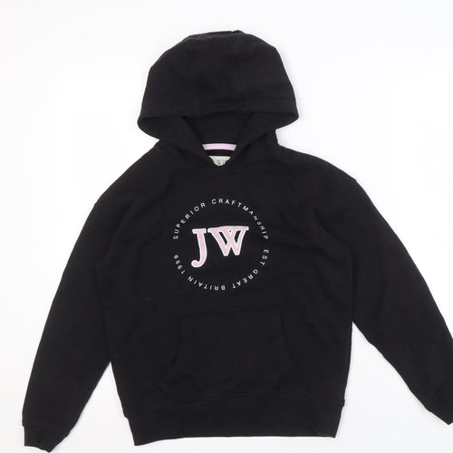 Jack Wills Girls' Black Pullover Hoodie, 9-10 Years