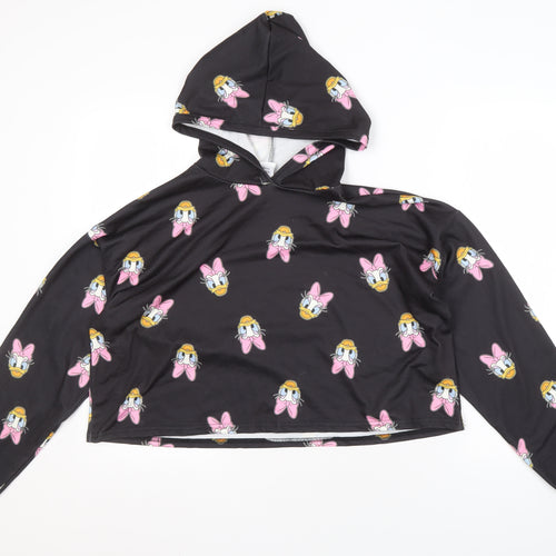 Disney Women's Black Cartoon Hoodie Size 14
