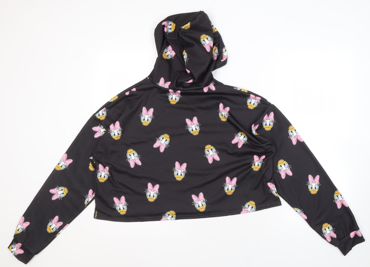 Disney Women's Black Cartoon Hoodie Size 14
