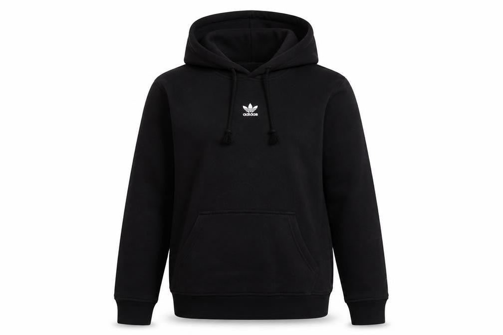 Front view of Adidas Women's Black Pullover Hoodie XS