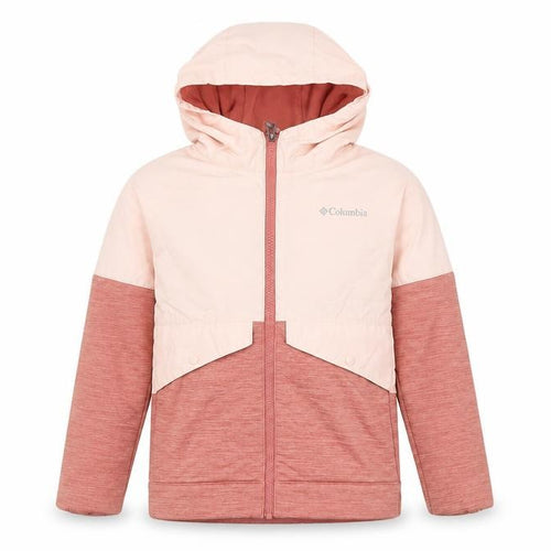 Columbia Girls Pink Colourblock Hooded Jacket - Size S