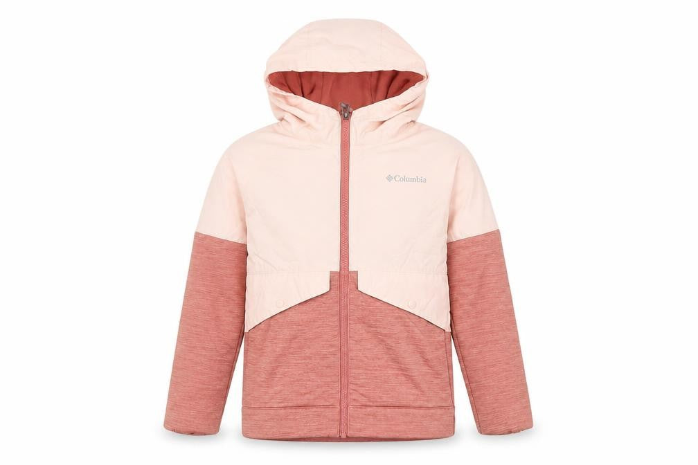 Columbia Girls Pink Colourblock Hooded Jacket - Size S