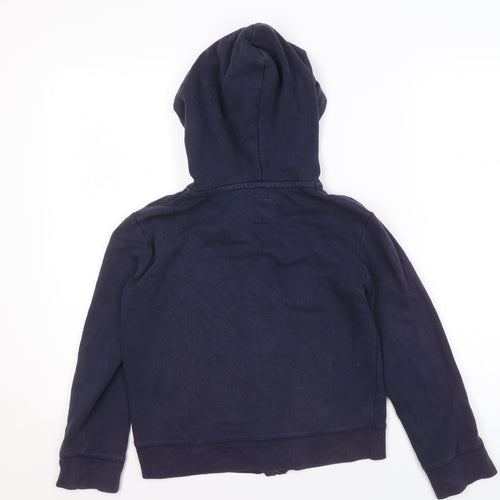 GAP Girls Blue Full Zip Hoodie with Logo, Size 10 Years