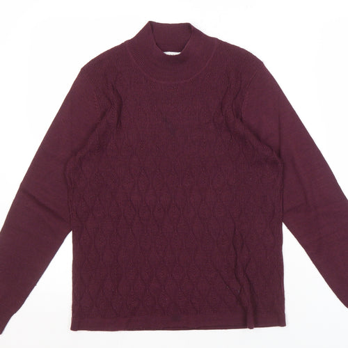 Eastex Women's Purple High Neck Jumper Size 12