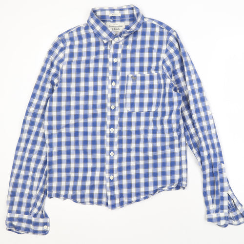 Abercrombie & Fitch Men's Blue Check Shirt L