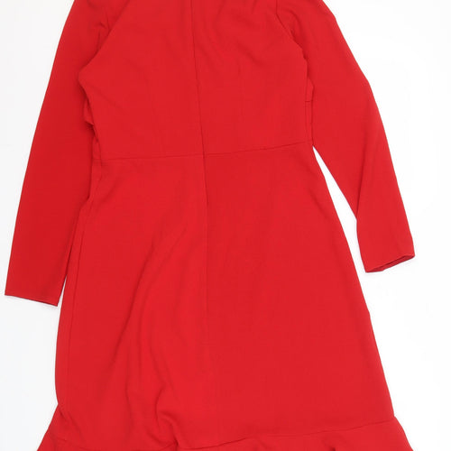Kaleidoscope Women's Red Long Sleeve Dress 12