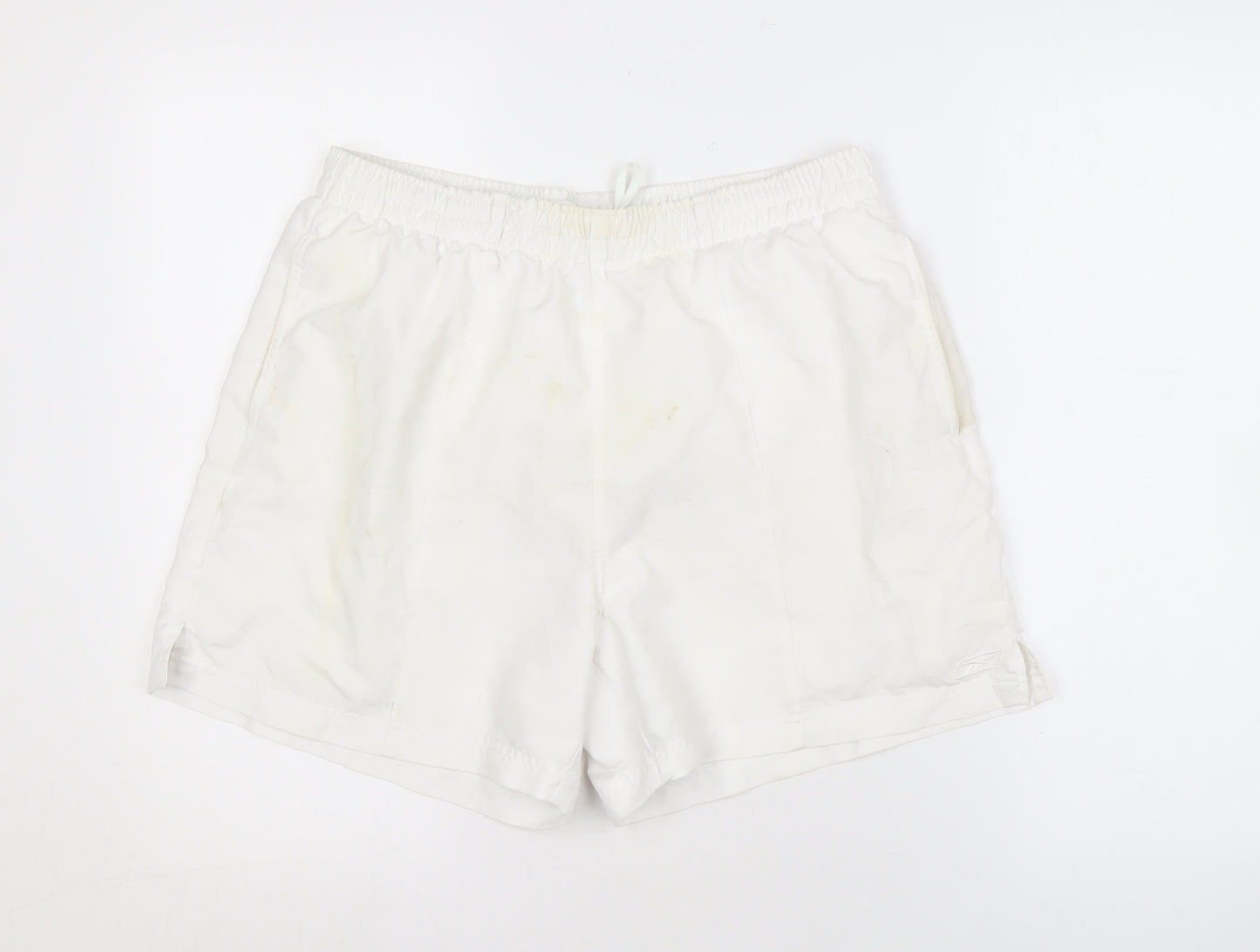 Reebok Men's White Activewear Shorts L Regular Fit