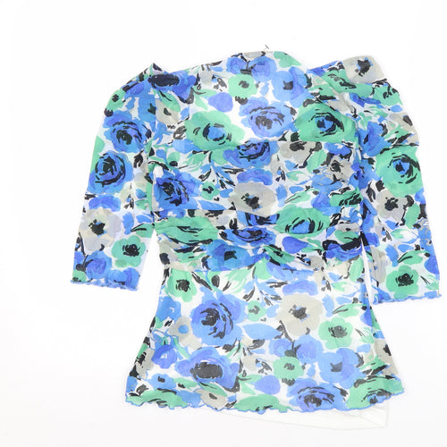 Coast Women's Multicoloured Floral Wrap Blouse, Size 12